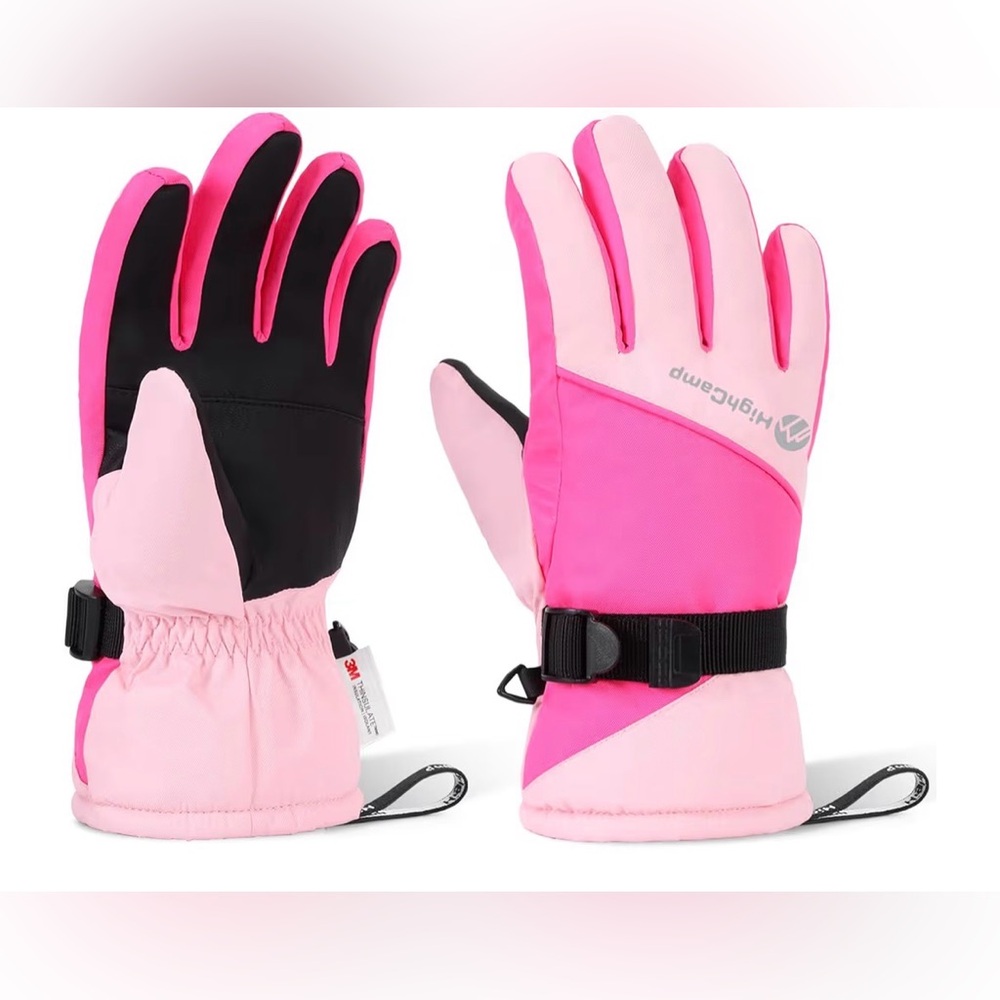 HIGHCAMP Kids Waterproof Winter Gloves